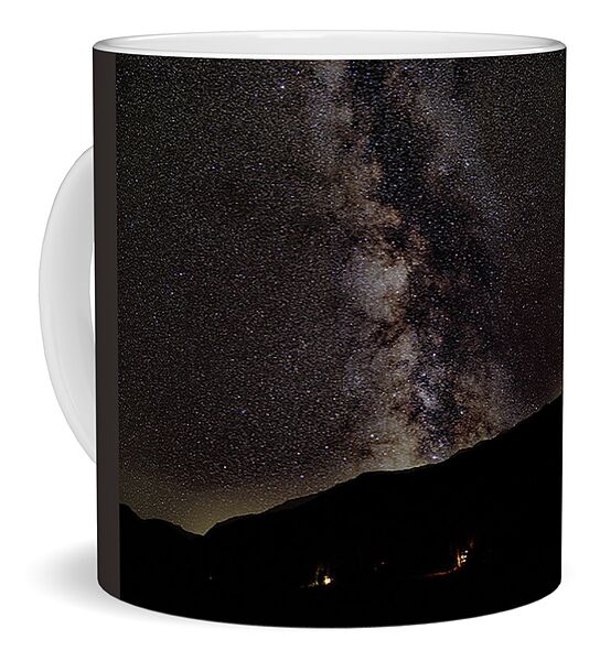 Starry Night Over Mountain Landscape Coffee Mug