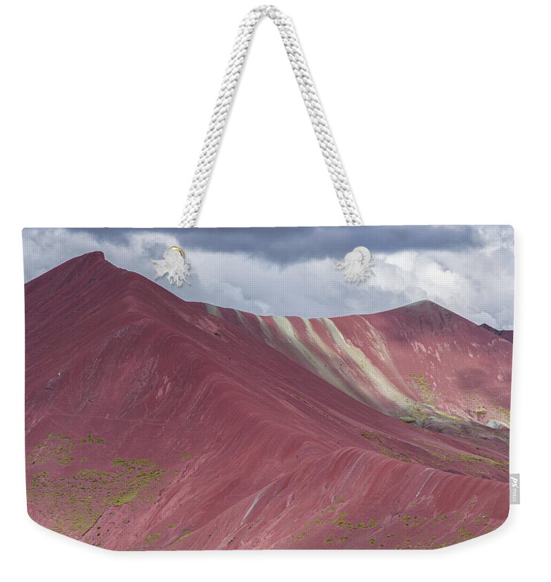 Vibrant Red Mountain Landscape Weekender Tote Bag
