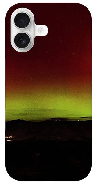 Northern Lights Over Wasatch Mountain Range iPhone Case by Brandon Wichmann