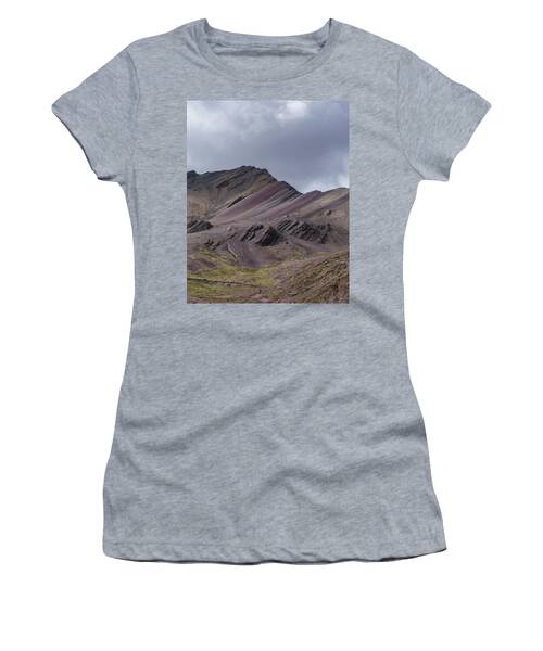 Majestic Andean Mountainscape With Colorful Striations Women's T-Shirt
