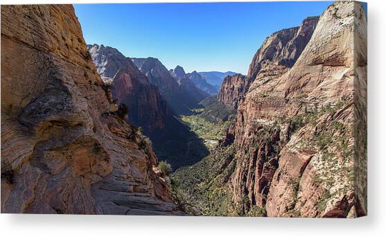 Breathtaking Zion Canyon View Canvas Art Print by Brandon Wichmann