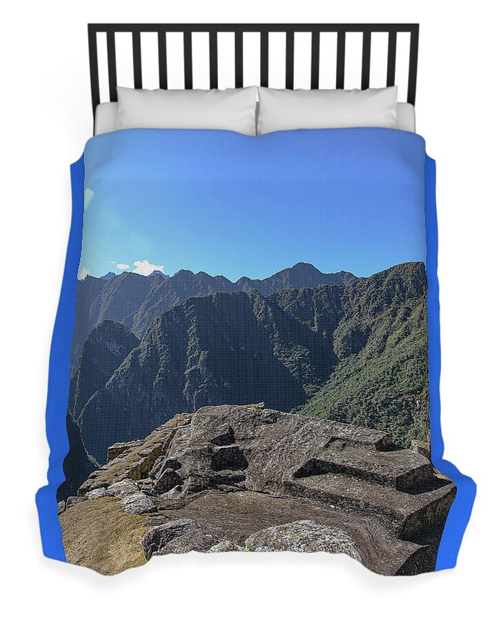 Majestic Mountain Views At Machu Picchu Duvet Cover