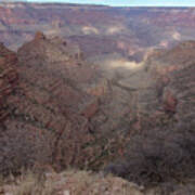 Majestic Grand Canyon Overlook Under Azure Sky Poster