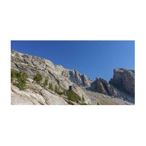 Majestic Mountain Peaks Under Blue Sky by Brandon Wichmann
