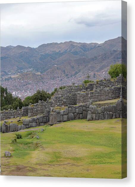 Saqsaywaman Incan Ruin in Cusco Peru Canvas Art Print by Brandon Wichmann