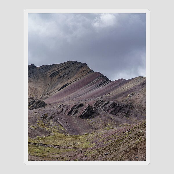 Majestic Andean Mountainscape With Colorful Striations Sticker