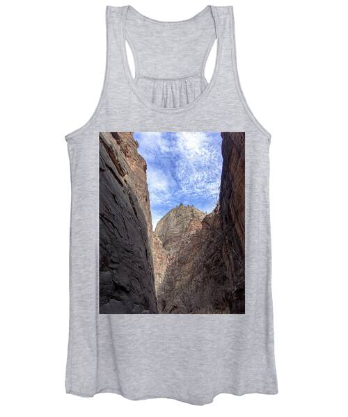 Towering Canyon Cliffs And Blue Sky Women's Tank Top