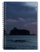 Serene Coastal Sunset with Cliffs Spiral Notebook
