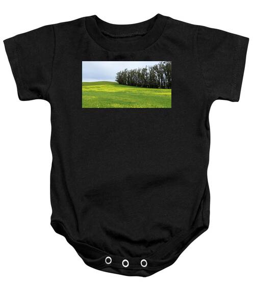 Rolling Hills With Blooming Wildflowers Baby One-Piece