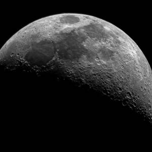 Illuminated Half of the Moon by Brandon Wichmann
