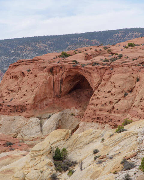 Natural Arch In Desert Landscape Poster