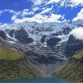Majestic Mountain Overlooks Humantay Lake by Brandon Wichmann