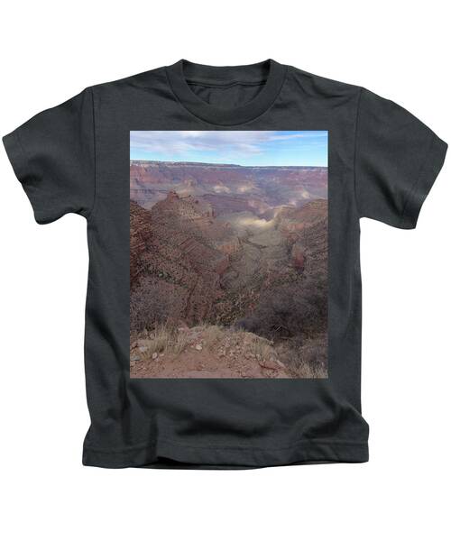 Majestic Grand Canyon Overlook Under Azure Sky Kids T-Shirt