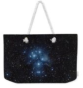 Pleiades Cluster In Cosmic Night Weekender Tote Bag
