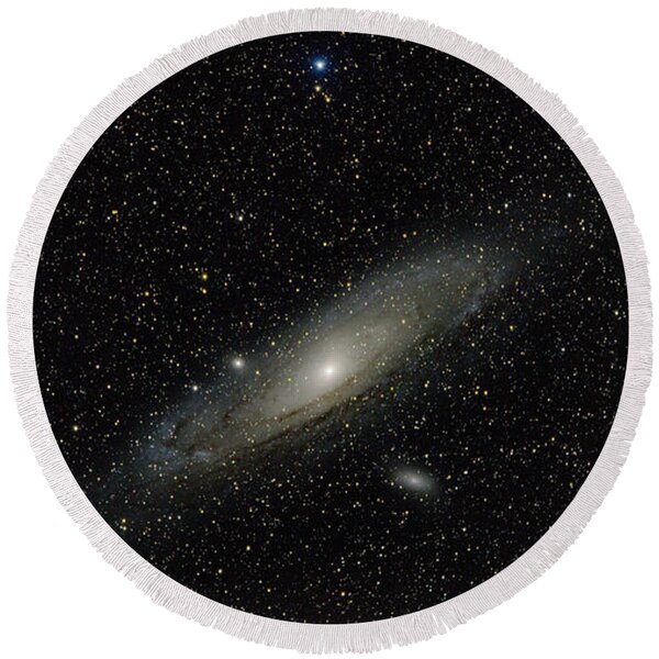 Vastness Of The Andromeda Galaxy Round Beach Towel