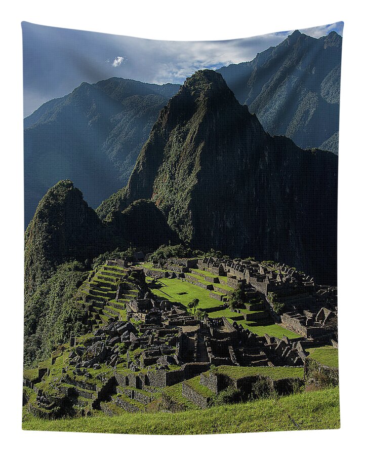 Majestic Ruins In A Mountain Valley Tapestry