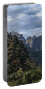Misty Andes Mountain Range Landscape Portable Battery Charger