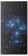 Pleiades Cluster in Cosmic Night Bath Towel by Brandon Wichmann