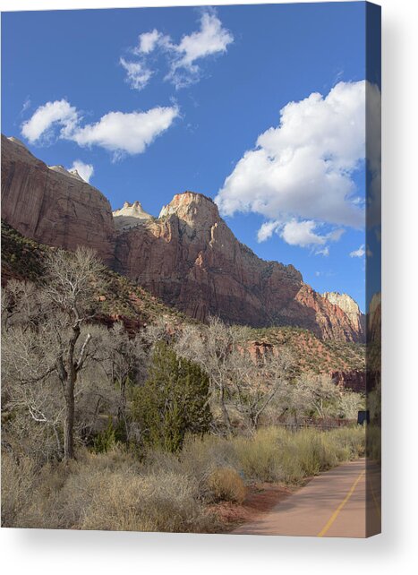 Majestic Mountain Under Clear Blue Sky Acrylic Print