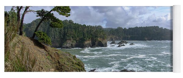 Coastal Serenity With Rugged Cliffs Yoga Mat