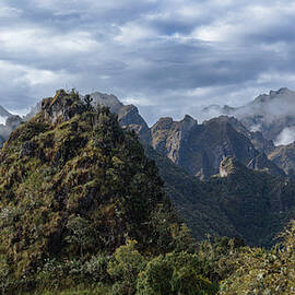 Misty Andes Mountain Range Landscape by Brandon Wichmann