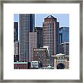 Boston Skyline by the Water Framed Print