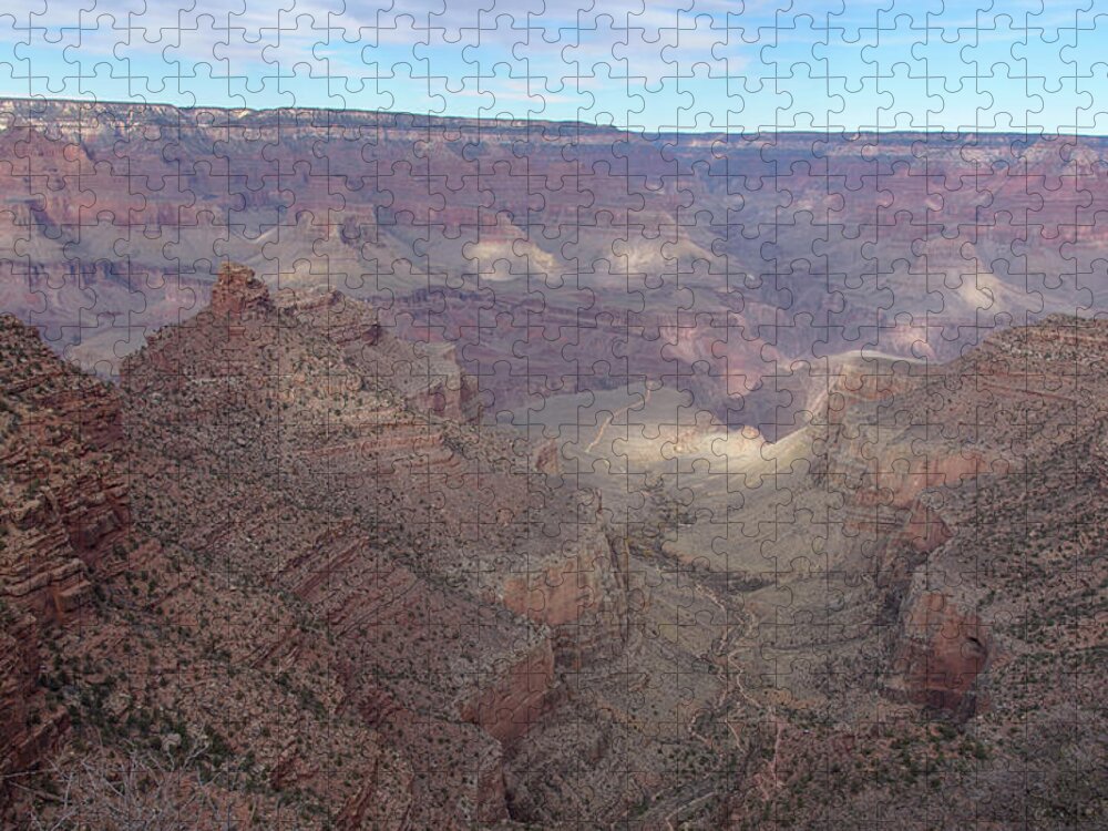 Majestic Grand Canyon Overlook Under Azure Sky Jigsaw Puzzle