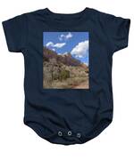 Majestic Mountain Under Clear Blue Sky Baby One-Piece