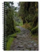 Moss-covered Path Through Lush Forest On The Inca Trail Spiral Notebook