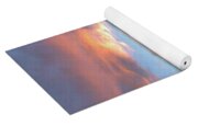 Desert Sunset Over Rugged Terrain Yoga Mat
