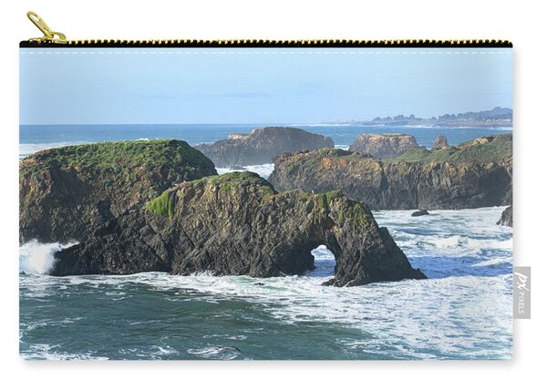 Majestic Coastal Rock Formations Zip Pouch