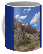Majestic Mountain Under Clear Blue Sky Coffee Mug