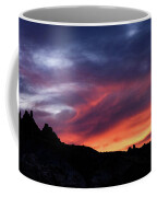 Vivid Twilight over Rocky Silhouette Coffee Mug