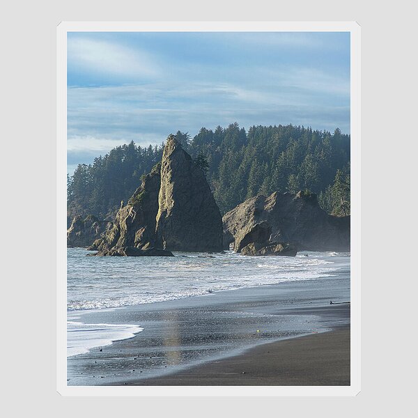 Dramatic Coastal Rock Formations Sticker
