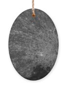 Lunar Surface Craters In Detail Ornament