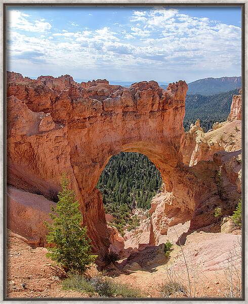 Majestic Natural Rock Arch In Bryce Canyon National Park Framed Print