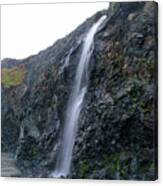 Secluded Coastal Waterfall Cascade Canvas Print