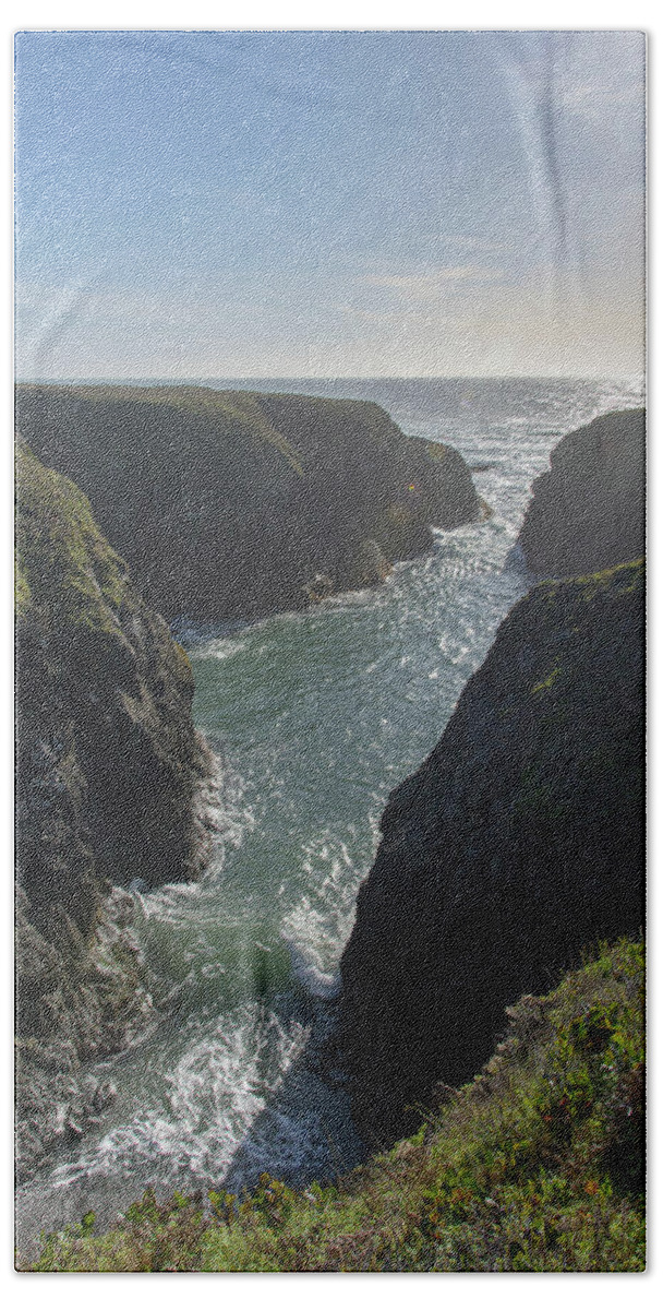 Dramatic Coastal Cliff Scene Hand Towel