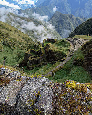 Nature Wall Art featuring the photograph Misty Mountain Pathway Of The Inca Trail by Brandon Wichmann