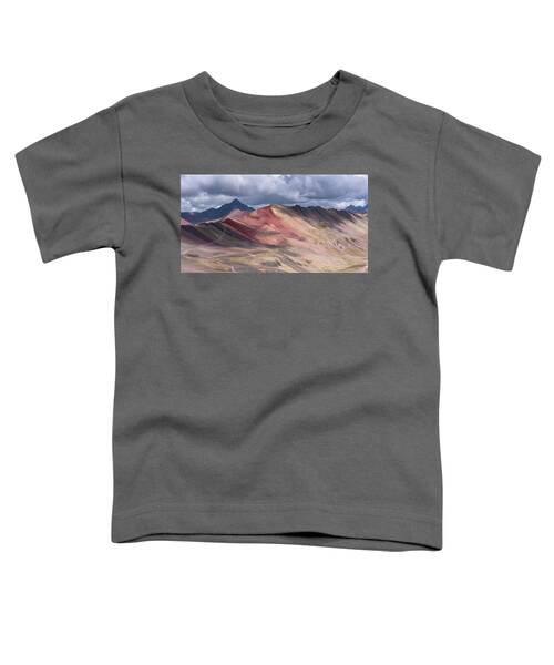 Rainbow Mountain Range Under Cloudy Skies Toddler T-Shirt