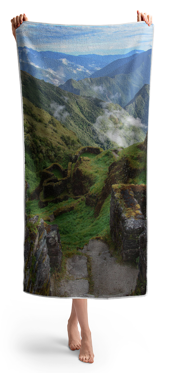 Mysterious Incan Ruins In The Mountains Beach Towel