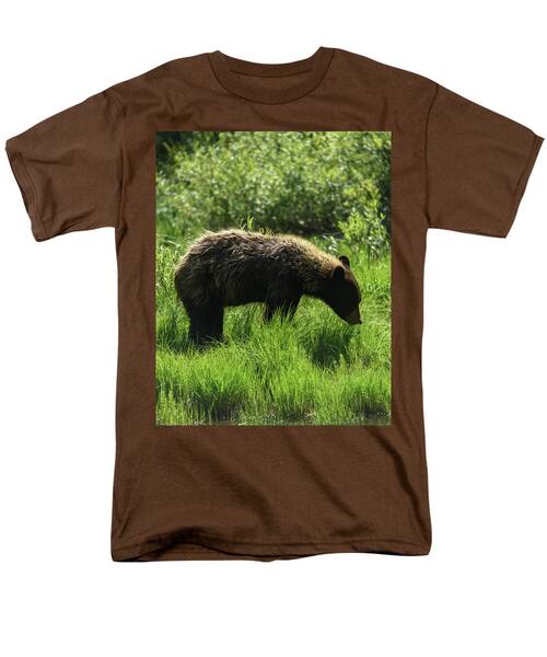 Solitary Bear In Grand Teton National Park Men's T-Shirt  (Regular Fit)