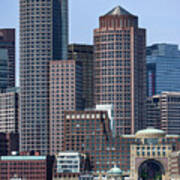 Boston Skyline by the Water Art Print