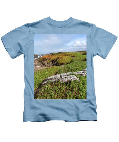 Coastal Landscape with Driftwood Kids T-Shirt