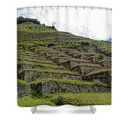 Ancient Terraces Amidst Greenery Shower Curtain