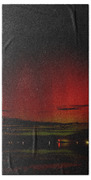 Mesmerizing Northern Lights Display Bath Towel