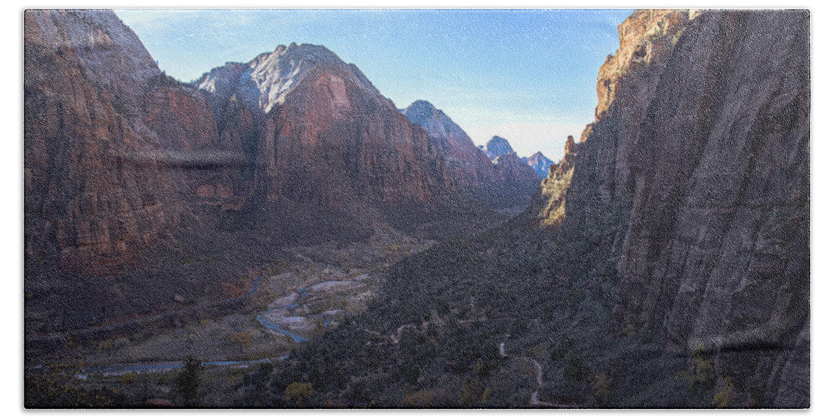 Breathtaking Valley Vista In Zion National Park Hand Towel