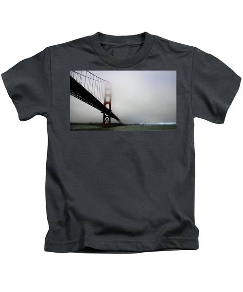 Golden Gate Bridge Disappears Into Misty Fog Kids T-Shirt