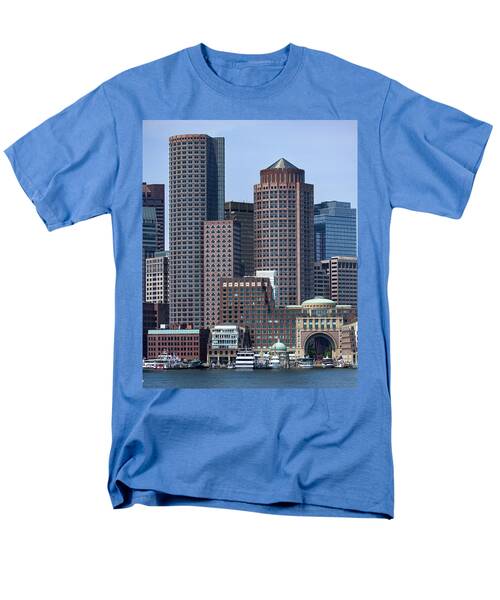 Boston Skyline by the Water Men's T-Shirt  (Regular Fit)