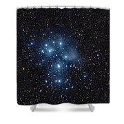 Pleiades Cluster in Cosmic Night Shower Curtain by Brandon Wichmann